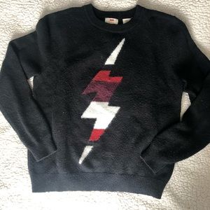 Casual lightning bolt sweater